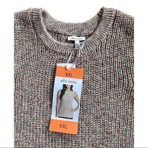 ELLE MOSS | knit sweater tank top | multicolor